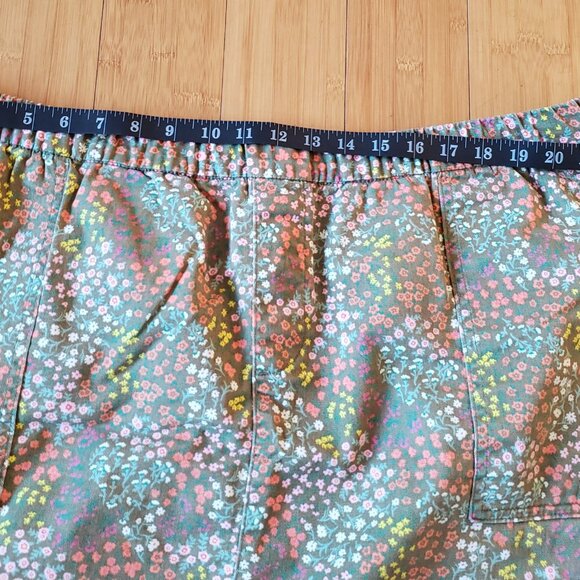 22W Lands' End Skort - Floral Print Chino Cotton Skirt-Skort Knee-Length - Picture 5 of 8